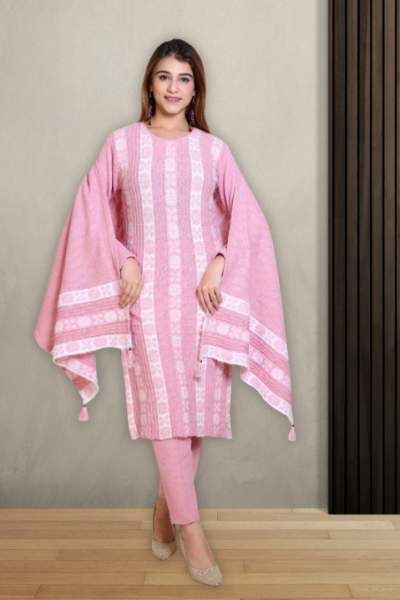 LADIES WOOLLEN KURTI PLAZO SET