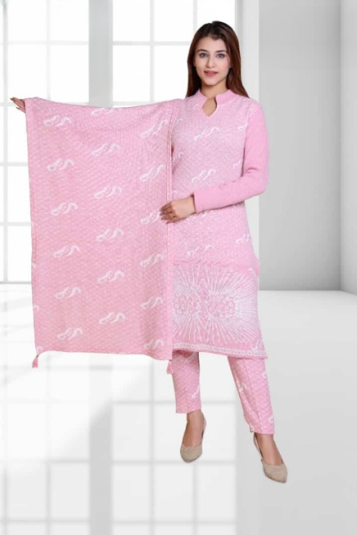 LADIES WOOLLEN KURTI PLAZO SET