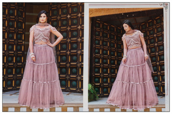 FANCY GOWN CROP STYLE