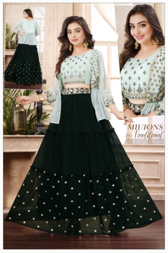 FANCY GOWN CROP STYLE