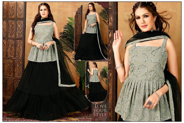 FANCY GOWN GHAGRI STYLE