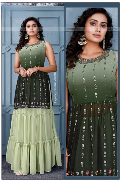 FANCY GOWN GHAGRI STYLE